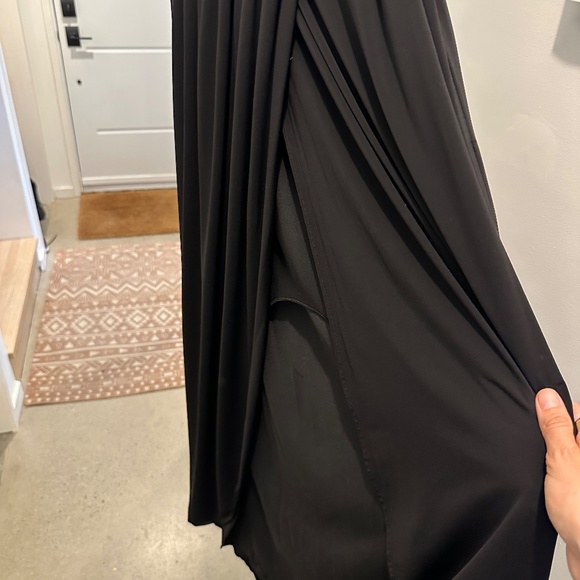 Coast UK Size 8 formal black dress with high low skirt and empress style robe - Picture 4 of 8